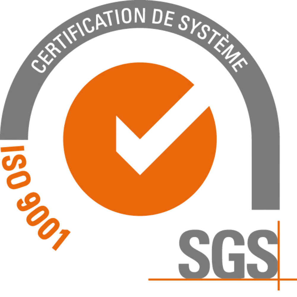 Logo de certification de système ISO 9001 délivrée par SGS